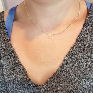 silver heart necklace